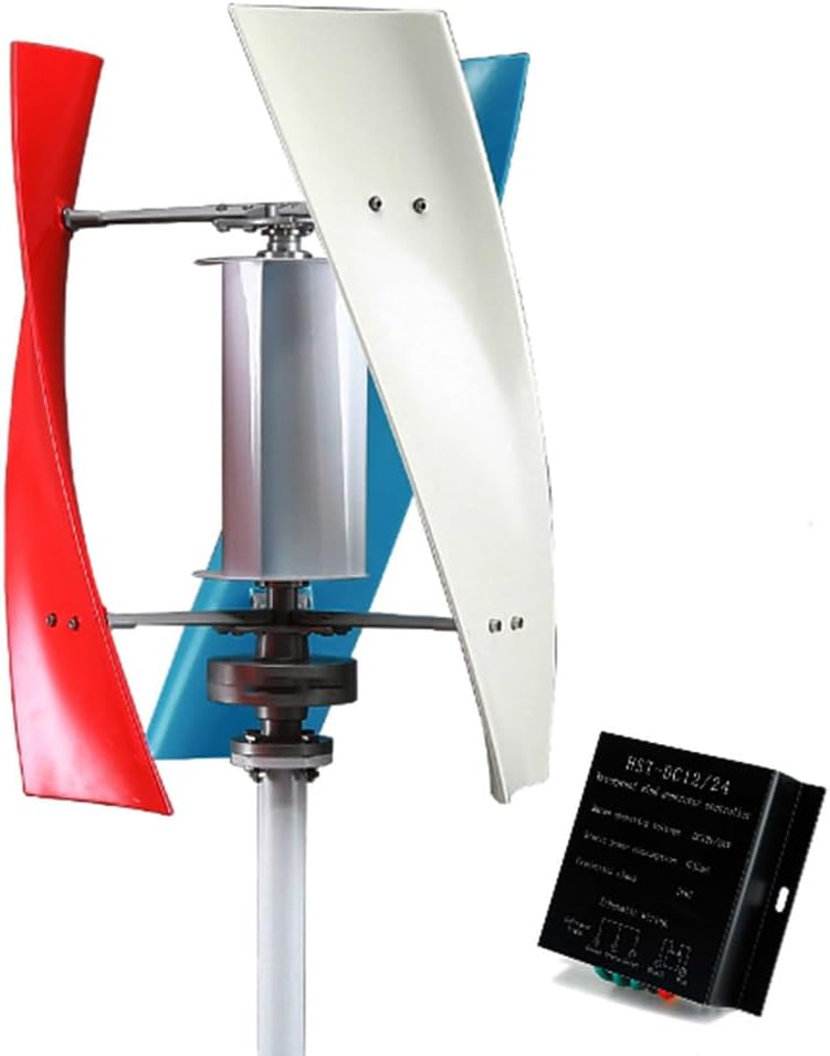 12V,BAOJUHUIKANG 12000W No Noise Vertical Axis Wind Turbine Generator,12V/24V/48V/220V Three-Phase AC Vertical Wind Turbine with MPPT Controller, for Industrial Energy