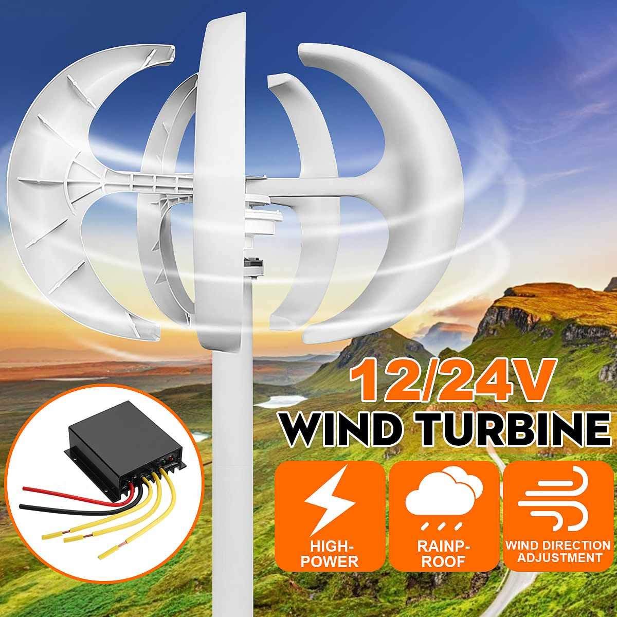 Noise Vertical 3000W Wind Turbine Generator 12V 24V 48V with Mppt Controller Lantern Wind Turbine Generator Suitable for Supplementary Energy