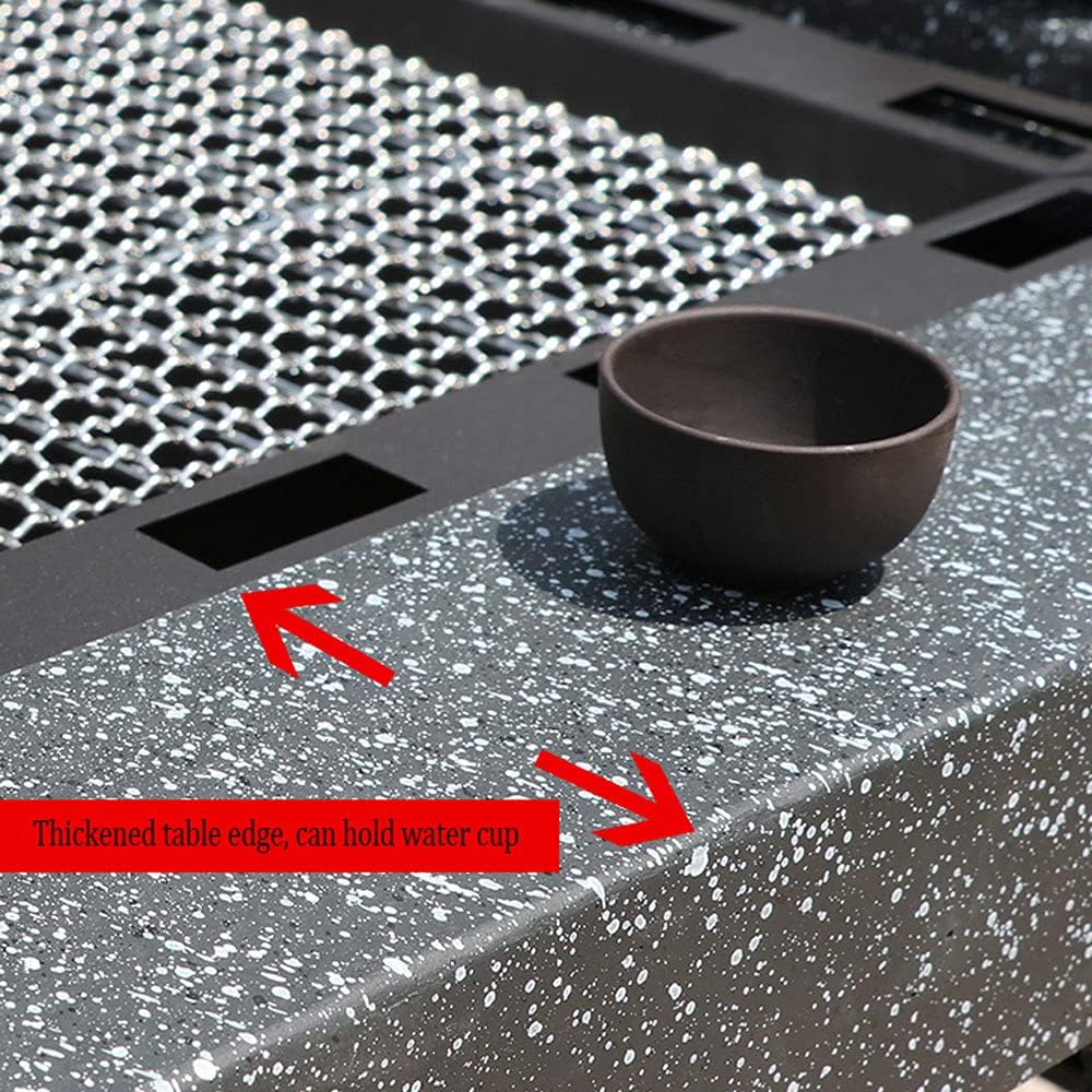 Campfire Patio Fire Pit,Large Outdoor Fire Pit,Portable Fire Pit,Table Brazier Garden,Square Fire Pit,Backyard Fire Pit,with Log Poker, Mesh Screen Lid 27.9In