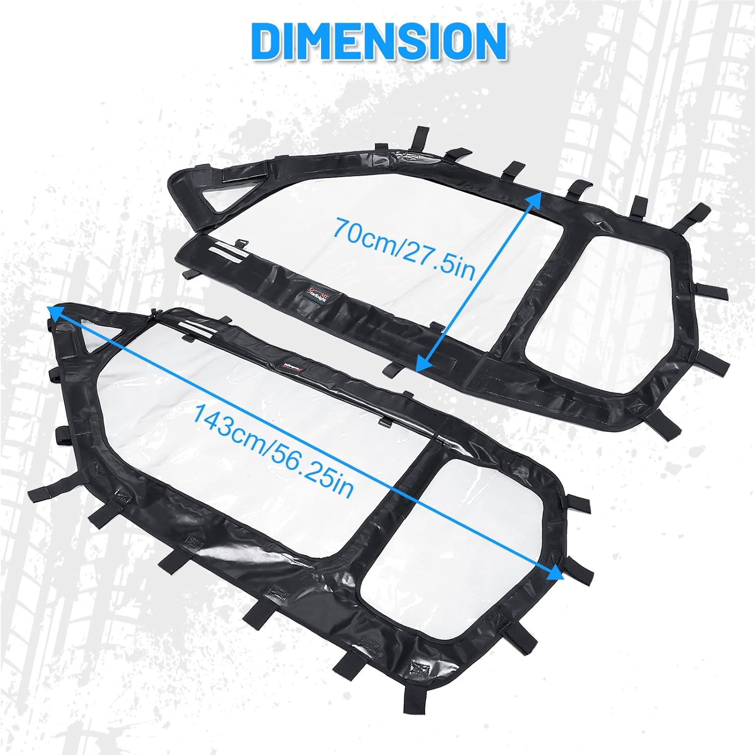 StarknightMT RZR 1000 XP Cab Enclosure Upper Doors, RZR 2 Seat Soft Side Windows With Zipper Vent Compatible With Polaris 2014-2023 RZR 1000 XP/900/XP TURBO/S 1000 RZR 1000 XP Accessories