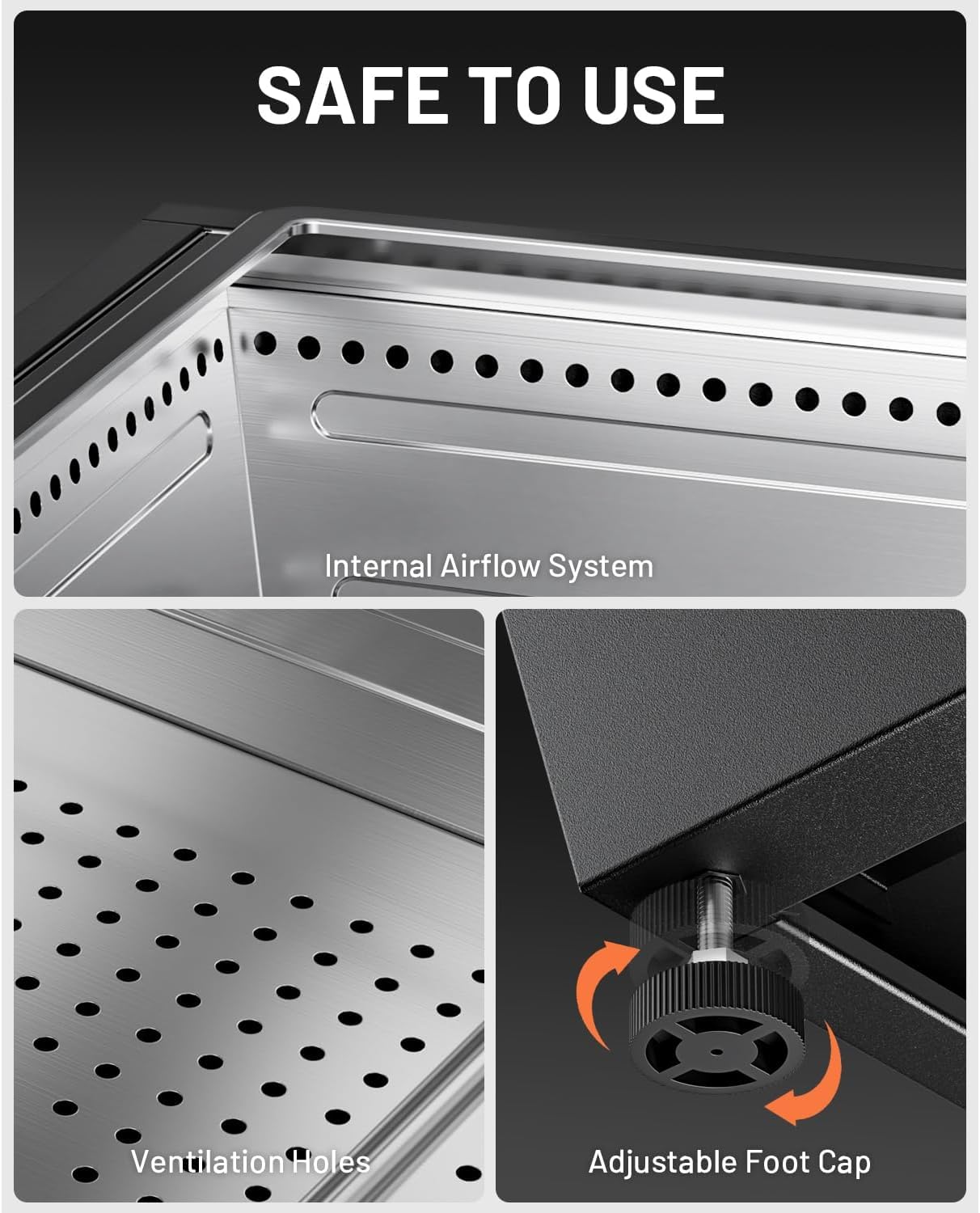 Cyberpit One Pro 25-Inch Smokeless Fire Pit – Portable Outdoor Wood Burning Fire Pit with Pull-Out Ash Pan, Carry Handle, Stainless Steel, Black