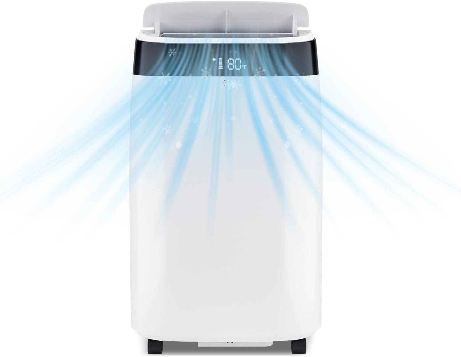 Portable Air Conditioners, 10000 BTU AC Unit with Remote Control, Energy Efficient Quiet Operation for Bedroom, Office, Dorm Rooms Up to 450 Sq. Ft, 24H Timer, Black Top