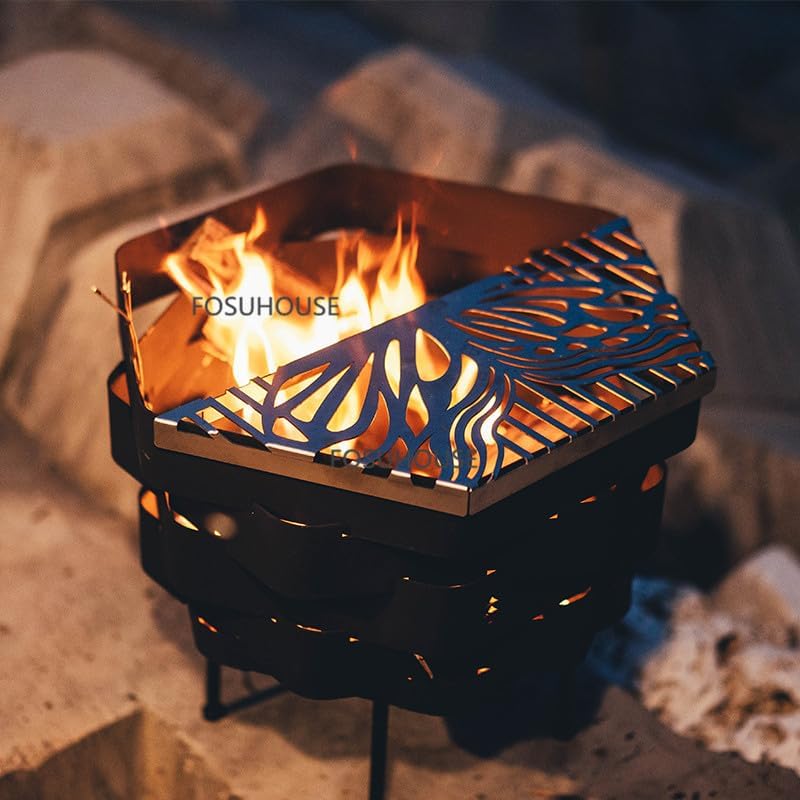 Outdoor Fireplaces Outdoor Heaters Fire Pits for Camping Portable BBQ Grill Bonfire Pit Stove Courtyard Roast Fire Pits