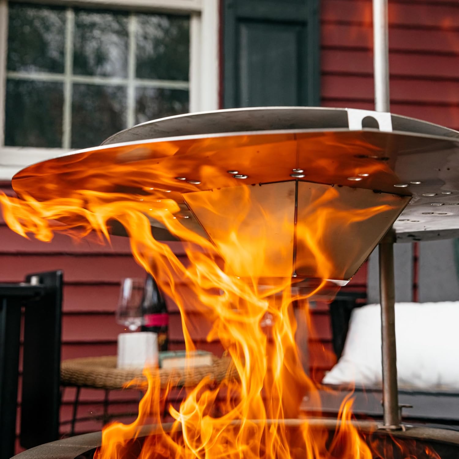 Breeo Outpost™ Heat Deflector X19 | Compatible with Y Series and X Series Smokeless Fire Pit | Maximize Hot Airflow | USA Made | Live-Fire Cooking Accessory (Full Set with Outpost Rod)