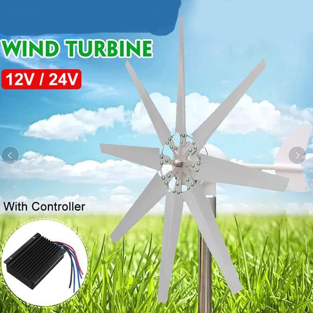 LiuSj JUnSt 10000W Wind Turbine Generator, with MPPT Controller Home New Vertical Wind Generator 8 Blades Low Noise Horizontal Wind Turbine Generator