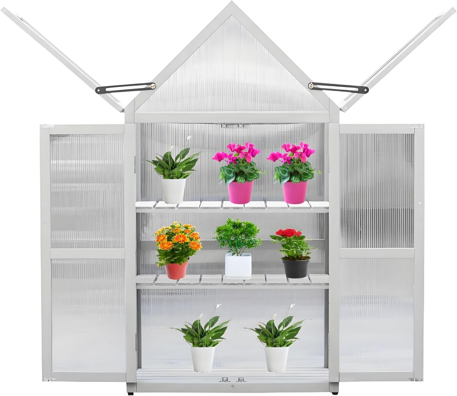 Outdoor Mini Greenhouse kit, Plant Stand, Small Greenhouse, Indoor Plant Stand for Garden, Backyard, Balcony