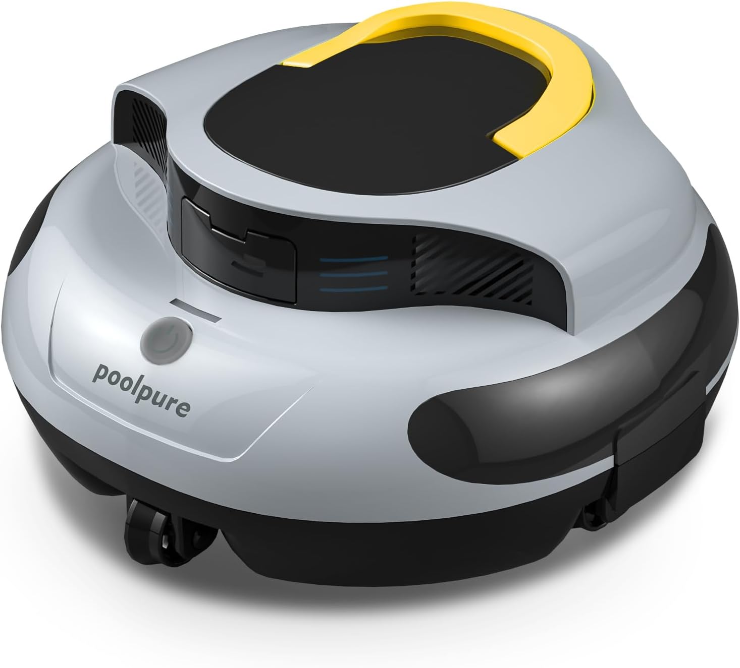 PoolPure AquaGuard SE III Cordless Robotic Pool Cleaner - Self-Parking for 40ft Inground/Above Ground Pools, Dual 30W Motors, 100min Runtime, 5000mAh, Algae & Fine Dust Removal (2025 Grey)