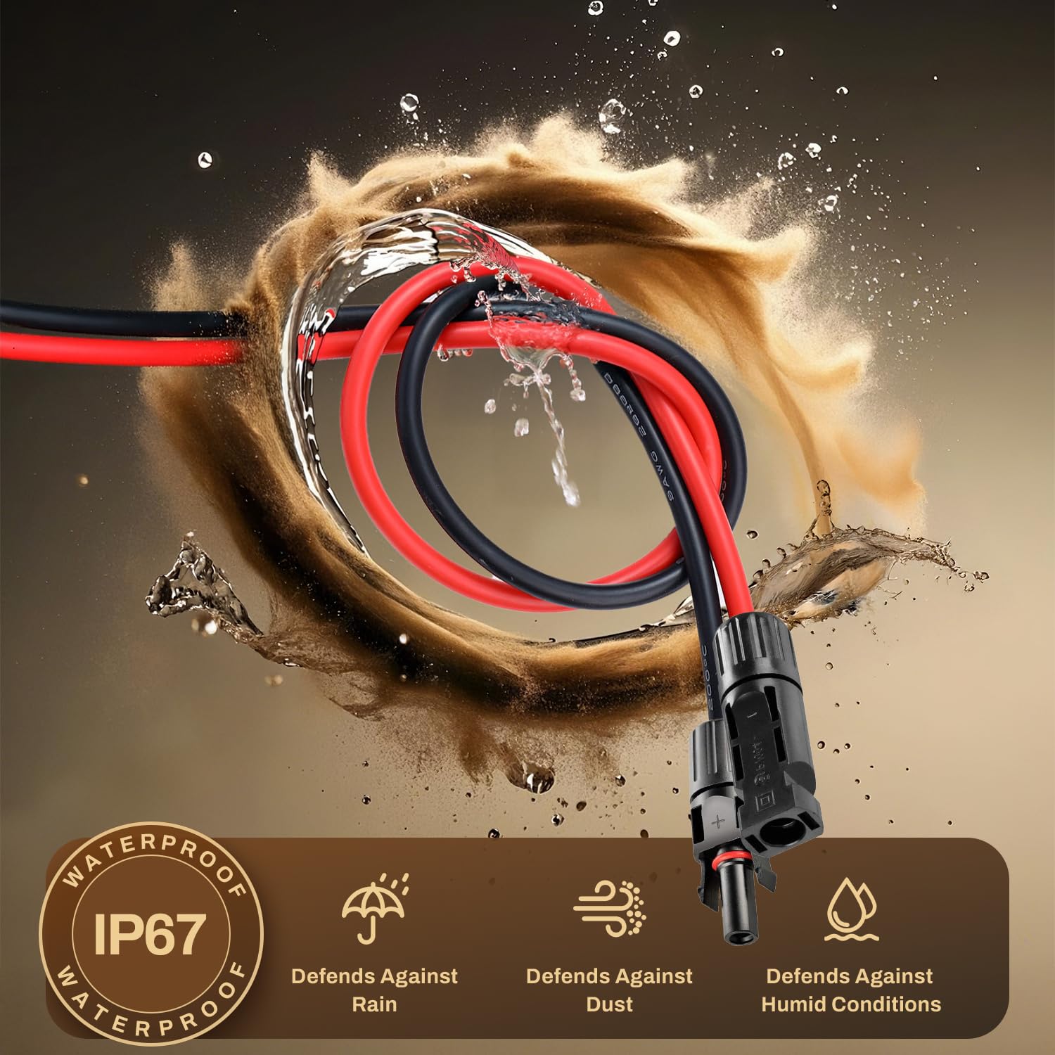 XT60 Charge Extension Cable 100Ft 12AWG or 2/6/10/20/25/35/50/100Ft 4mm²/12AWG Solar Connector to XT60 Cable for Portable Power Station, LiFePO4 Battery, RV and Solar Generator