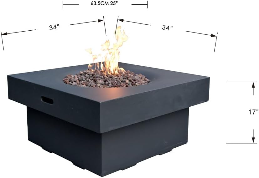 Modeno Fire Pit Fire Table Outdoor Furniture Branford Fire Table Brand-Propane