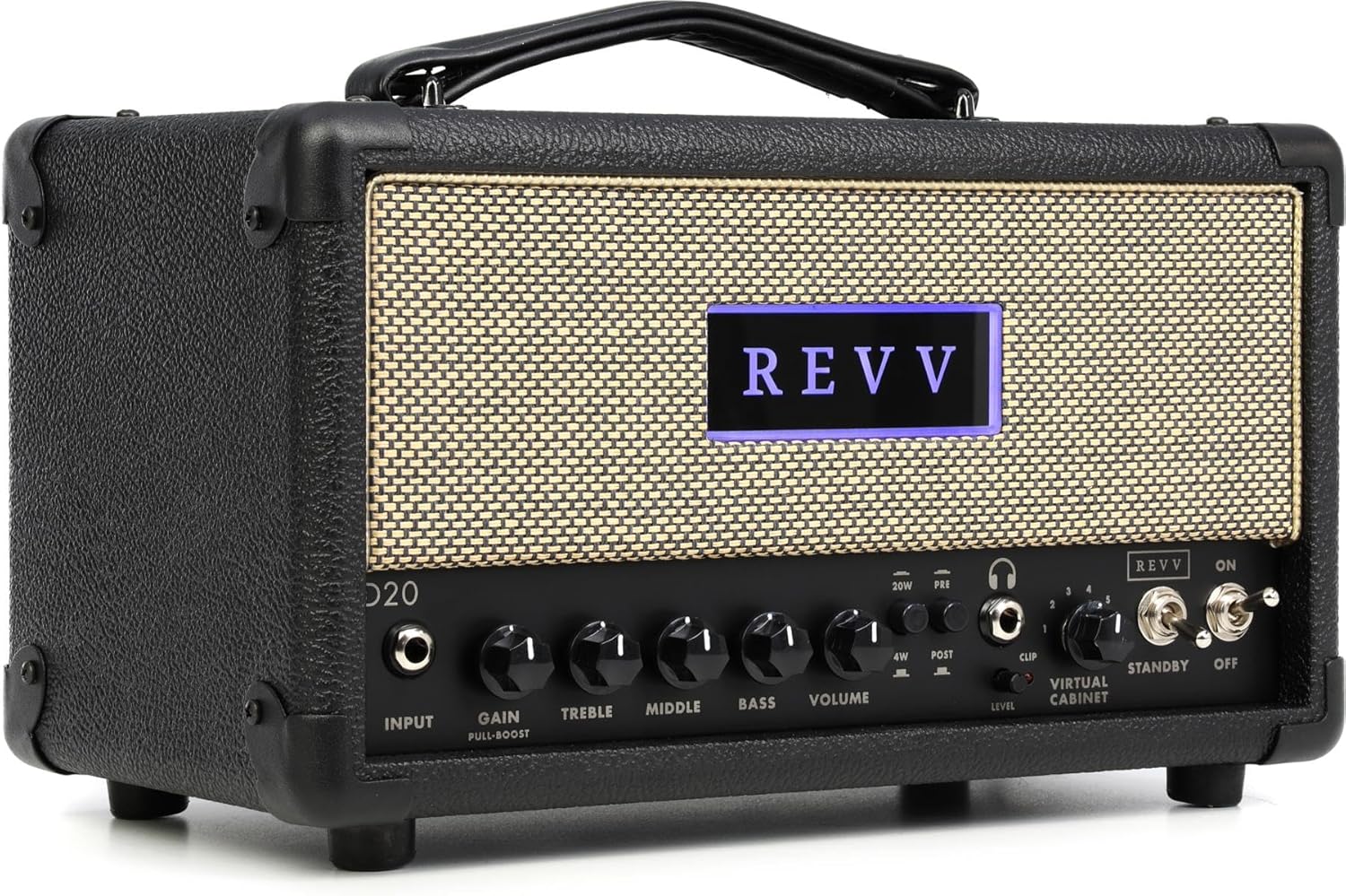 Revv Tolexed Headshell 20/4-watt, 1-Channel Tube Guitar Amp Head