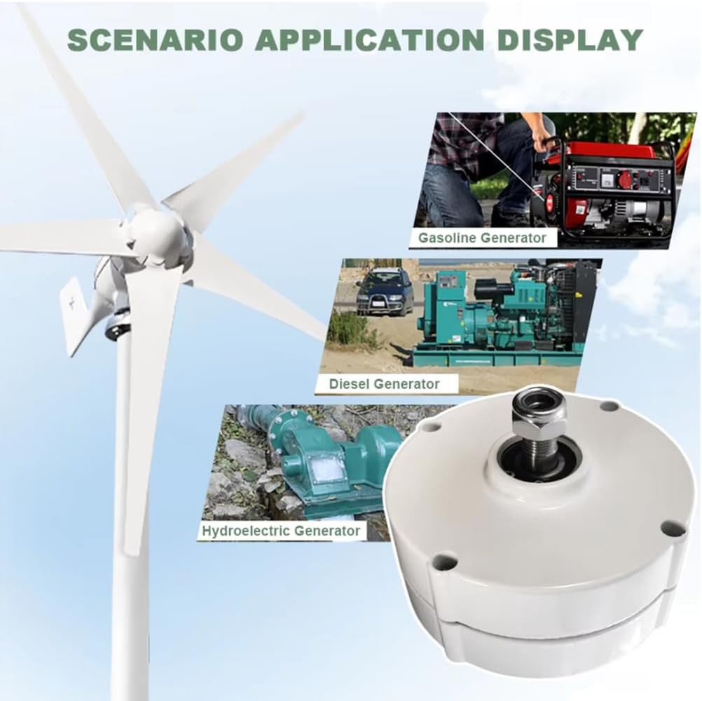 220V, 12000W Efficient Gearless Permanent Magnet Generator,12V 24V 48V 220V AC Low RPM 350R/Min Permanent Magnet Generator Use for Wind Turbine Water Turbine﻿