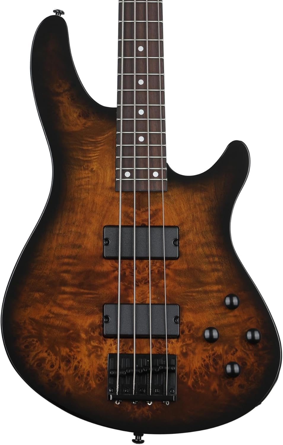 Schecter C-4 Standard Electric Bass - Tobacco Burl