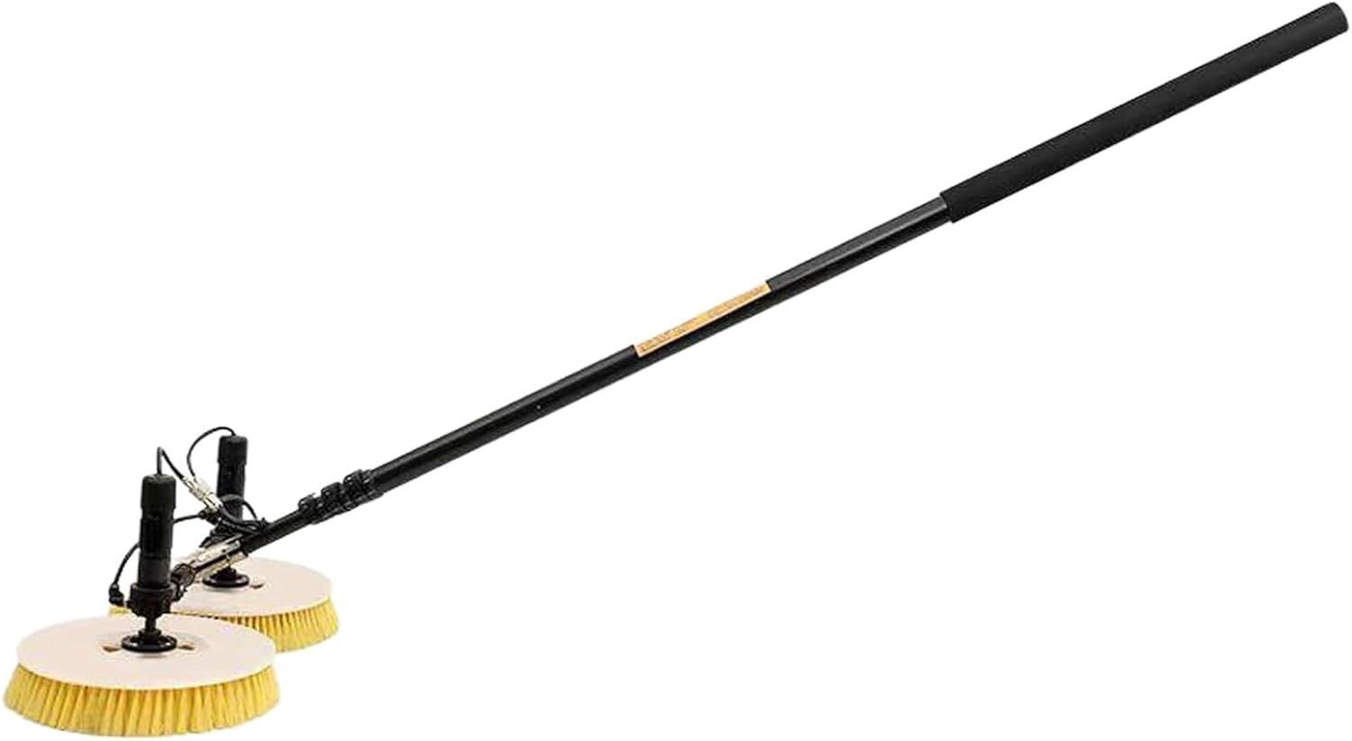 Automatic Solar Panel Cleaning Brush Kit, Extendable Water Fed Electric Window & Pool Cleaner, 7.5M for Efficient Outdoor Glass & Solar Panel Maintenance,