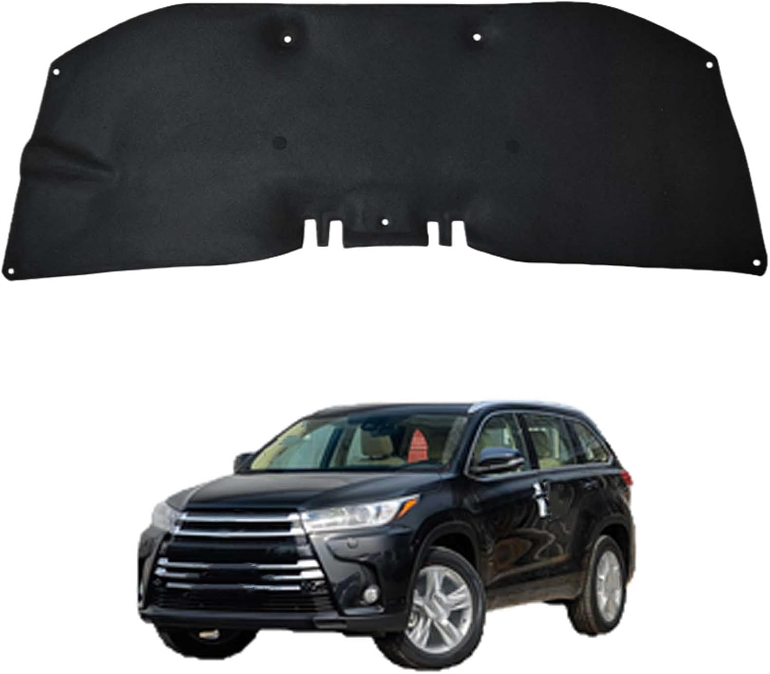Car Front Hood Engine Sound Pad for Toyota Highlander 2015-2019, Heat Insulation Cotton Mat Cover Soundproof Car Accessories