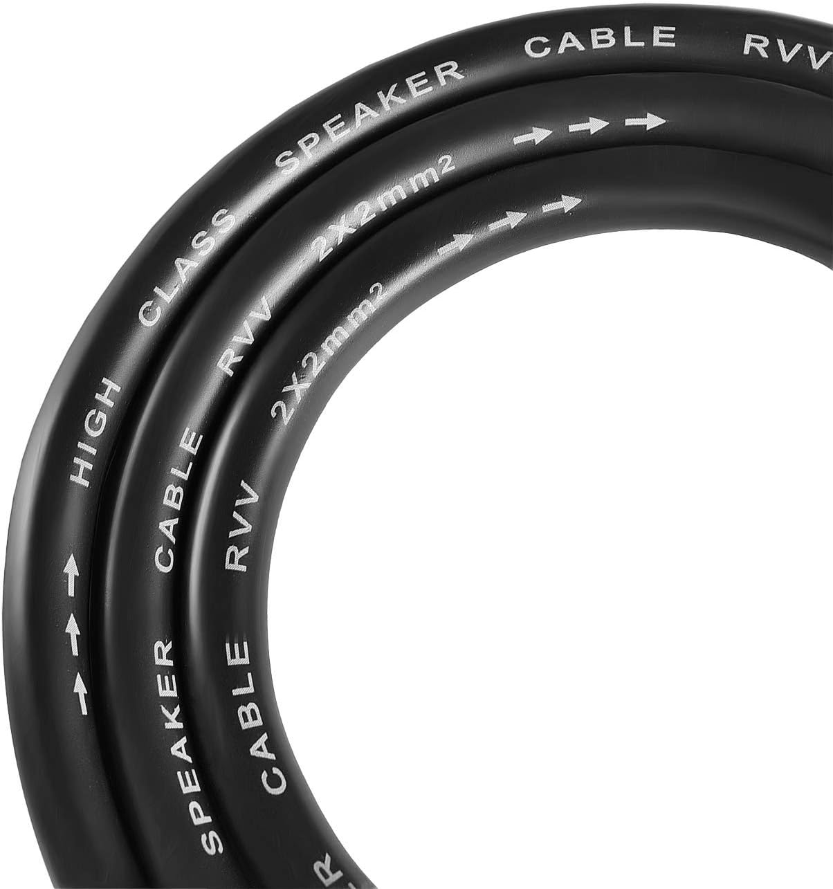 2Pcs 100 Feet Professional Speaker Cables, Pair 100 ft 12 Gauge 1/4 Inch Male Audio Amplifier Connection Heavy Duty Cord Wire