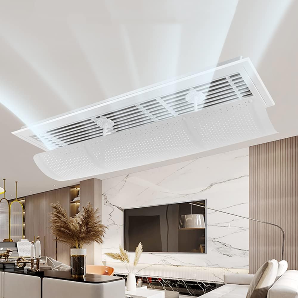 Air Conditioning Deflector Cold and Hot Air Anti-Direct Blowing Telescopic Air Conditioning Cover Ceiling Air Conditioner Wind Deflector with Filter Holesanti-Condensation