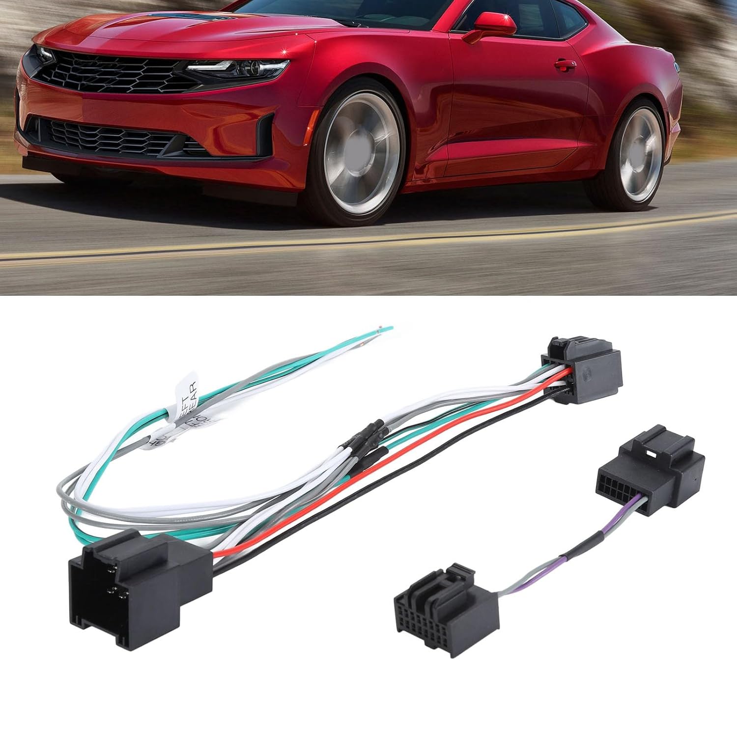 Amplifier Harness, 2PCS Amp Adapter Wiring Harness Compatible with C7 2014-2019, Car Stereo Amp Connector Cable