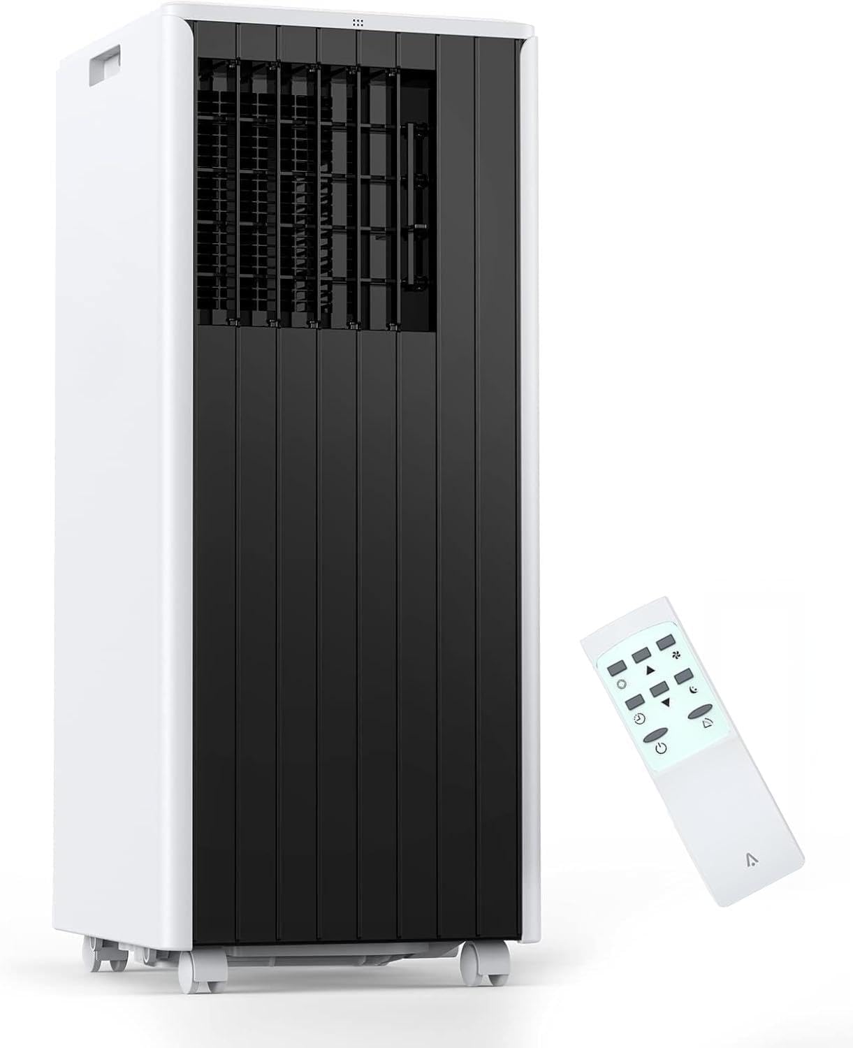 Air Conditioner 8000 BTU Portable Air Conditioner, 3-In-1 AC Unit with Fan, Cool & Dehumidify Modes, Air Conditioners Cool Up to 350 Sq.Ft, Remote & LED Touch Control (Gray)