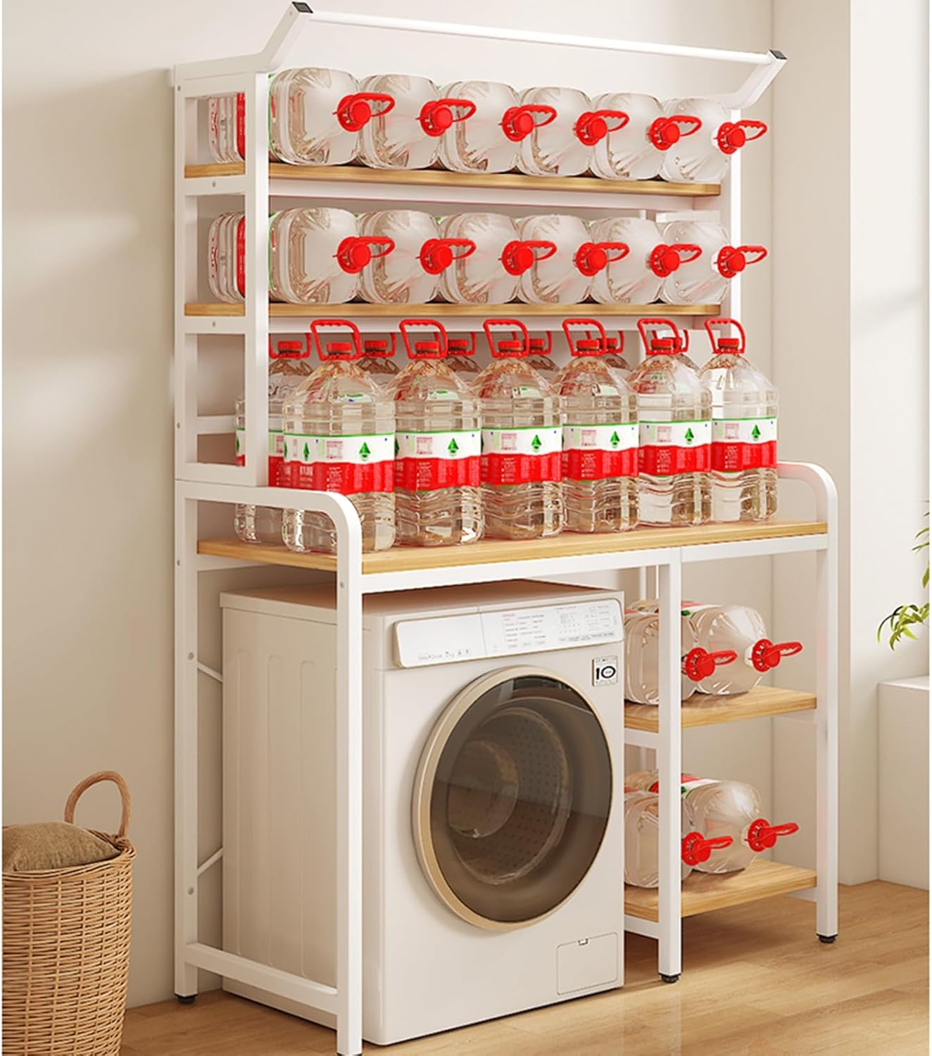 Multifunctional Washing Machine Storage Rack, Drum Washing Machine Upper Storage Rack, 4-Layer Side Storage Rack