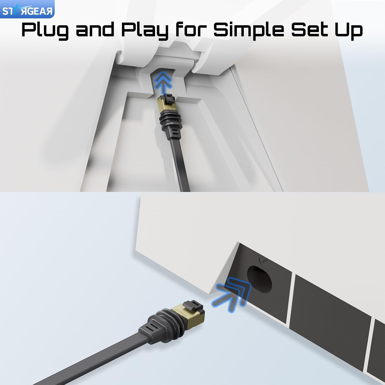 150FT Starlink Gen 3/Mini Cable, Starlink Flat Hidden Power Ethenet Cable, Starlink Accessories Extreme Slim Power Cord Shielded for Window Door