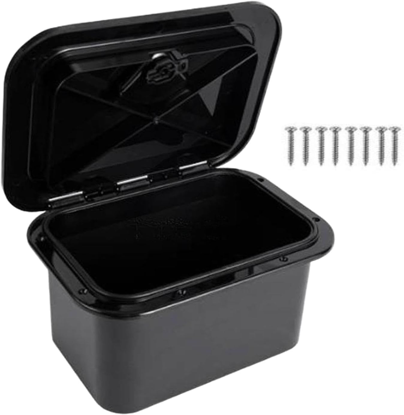  Marine Deck Storage Box with Lock - Sturdy & Wear Resistant Art Crafts Tool Case, Rotate to Open and Close, Perfect Fishing Tackle Box for Yacht Enthusiasts