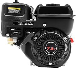 7.5HP 4-Stroke Gasoline Engine, 212cc Horizontal Shaft for Pressure Washer, Log Splitter, Generator & Lawn Equipment, Recoil Start, Commercial & Home Use