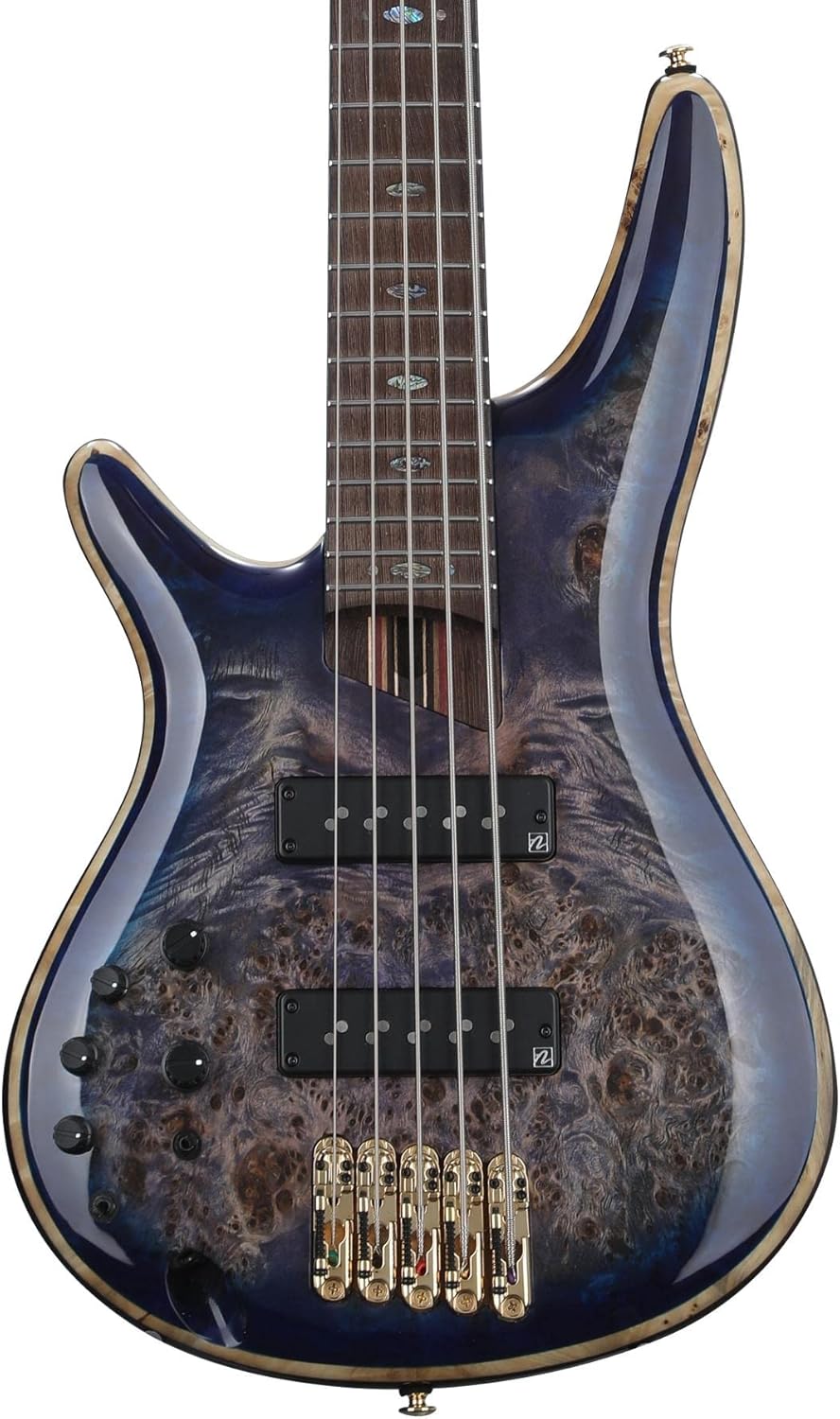 Ibanez Premium SR2605L Left-handed Bass Guitar - Cerulean Blue Burst