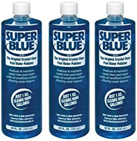 Robarb R20154 Super Blue Clarifier 1-Quart Crystal Clear Pool Water Polisher - 3 Pack