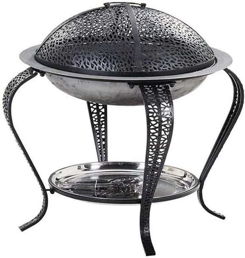 Fire Pits Outdoor Wood Burning Bowl Table and Storage Multifunctional Barbecue Rack