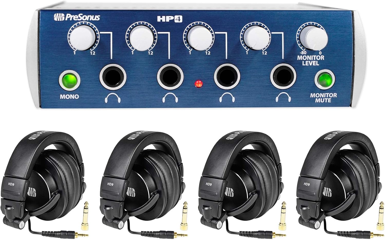 PreSonus HP4 Pro Monitor HD9/HP4 Pack Professional Monitoring Bundle