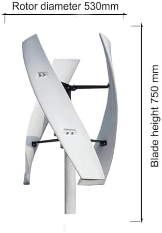 3000W Noiseless Vertical Wind Turbine Kit for Home Use – Magnetic Levitation 3-Blade Horizontal Generator with Controller for Battery Charging