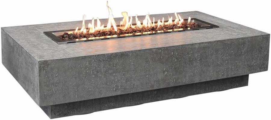 Fire Table Outdoor Fire Pit Hampton Fire Table with Elementi Brand-Propane