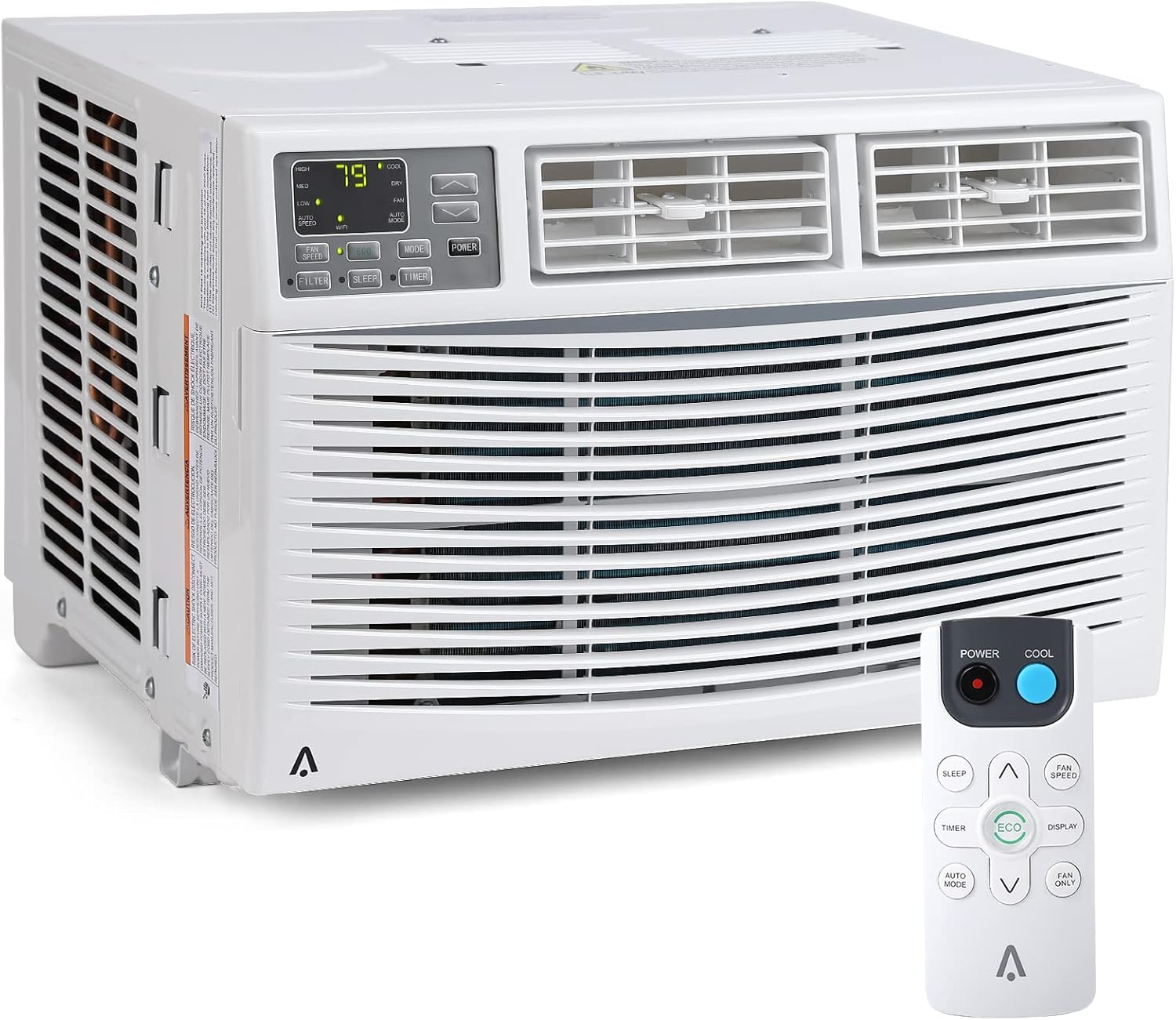8000 BTU Small Window Air Conditioner, Window AC Units with Cool and Fan Functions, Quiet Operation, Effortless Temperature Control, White