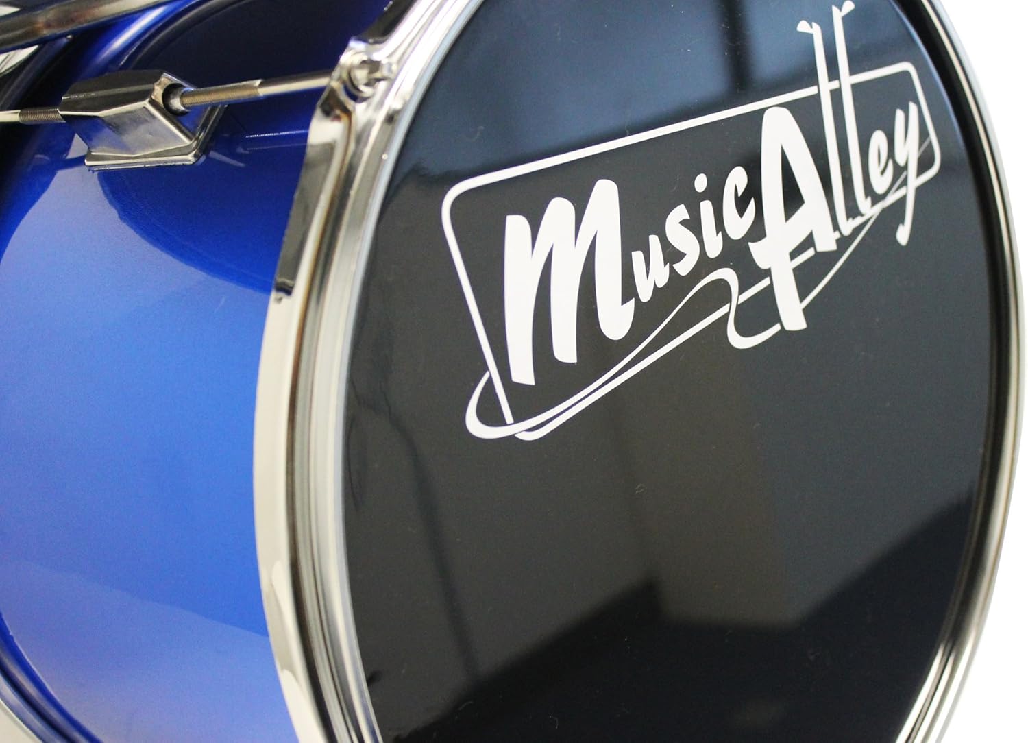 Music Alley 3 Piece Kids Drum Set with Drum Sticks & Drum Throne Seat