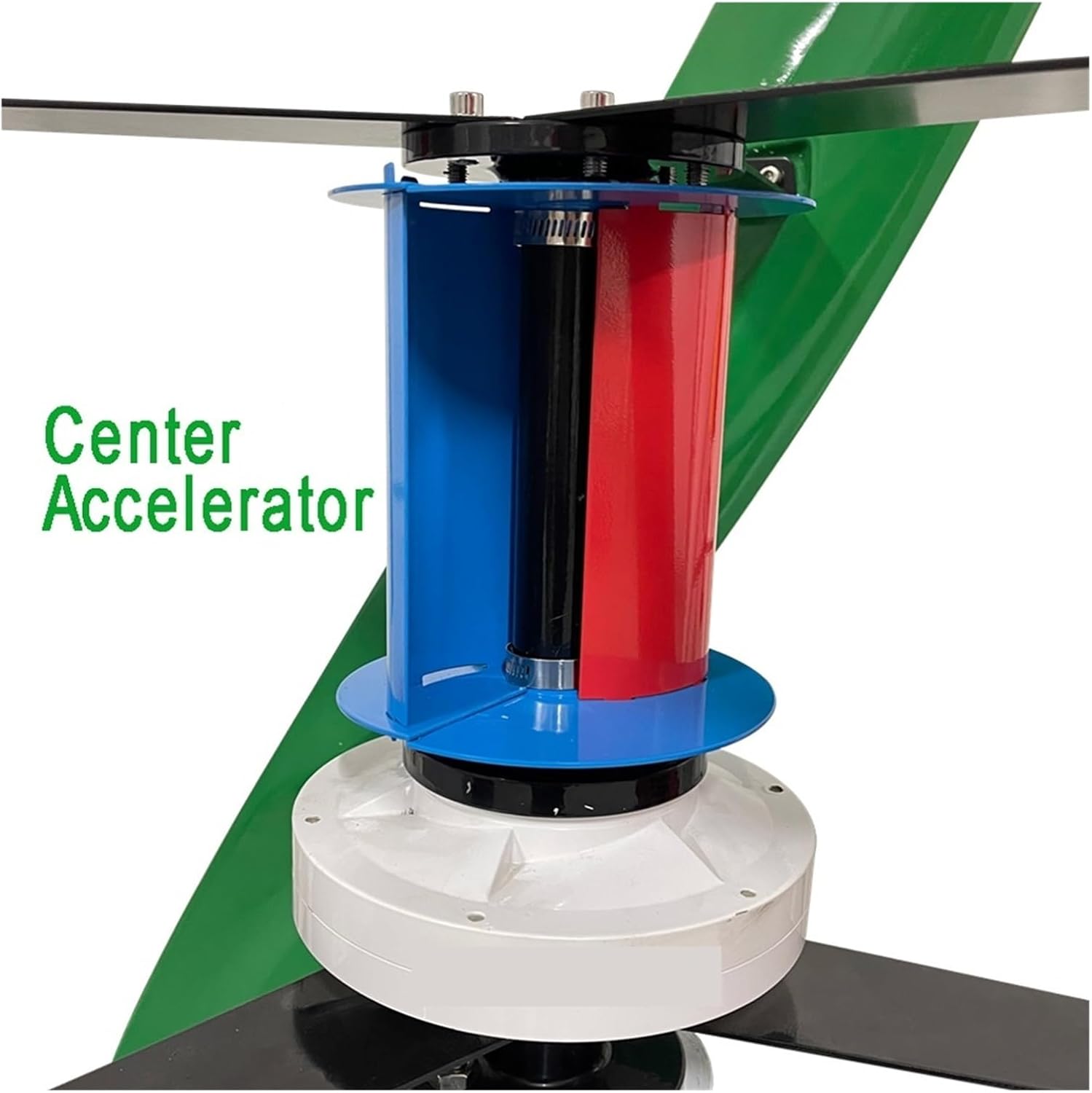 Windmill Generator, 10KW 48V 12V 24V Wind Power Turbine Generator for Home 10000W Windmill Three Phase AC Generator (Color : Green-Acc, Size : 48V_10KW)