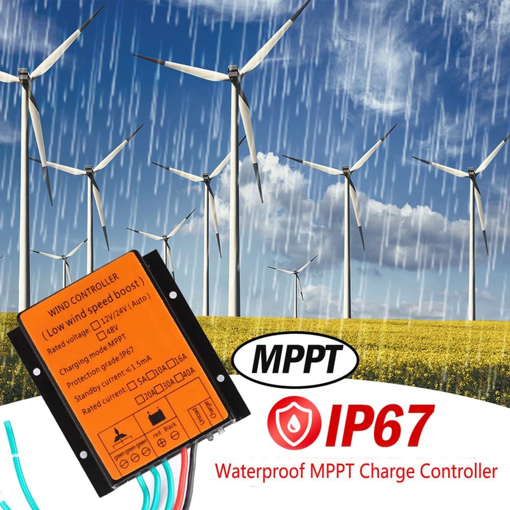 15000W Waterproof MPPT Wind Turbine Charge Controller, 12V/24V/48V Automatic Solar Wind Turbine Controller for Continuous Power Supply Systems, Solar Street Lights
