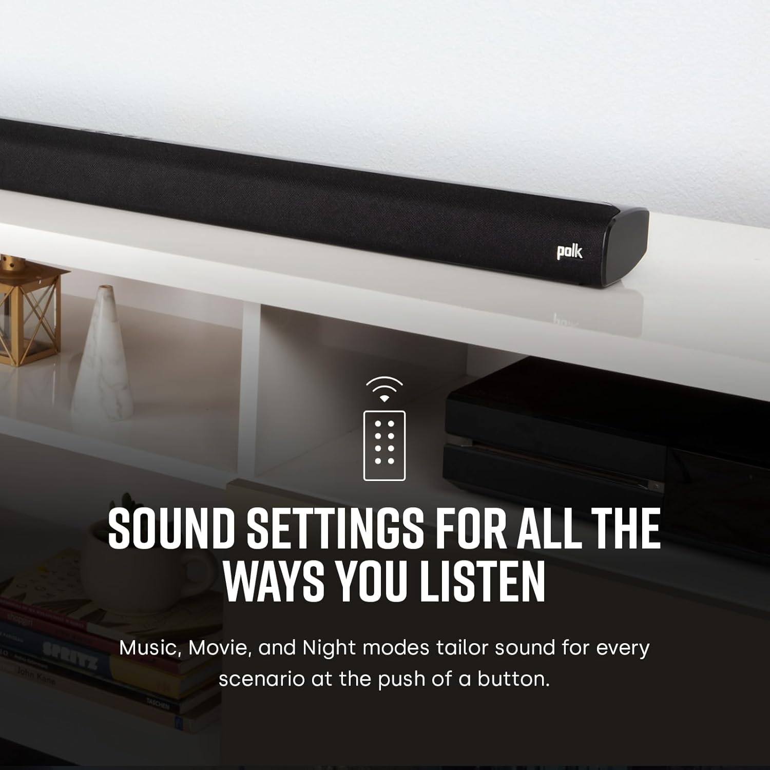 Polk Audio Signa S2 Sound Bar for Smart TV with Subwoofer, Wireless – Exclusive VoiceAdjust Technology, Ultra-Slim Design, Works with 4K & HD TVs, HDMI & Optical, Bluetooth, Wireless Streaming