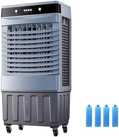 Swamp Cooler Air Conditioner with Water Tank, Evaporative Air Cooler with 4 Ice Box, Quiet Operation, 3 Wind Speeds for Outdoor Indoor Use(90cm/35in)