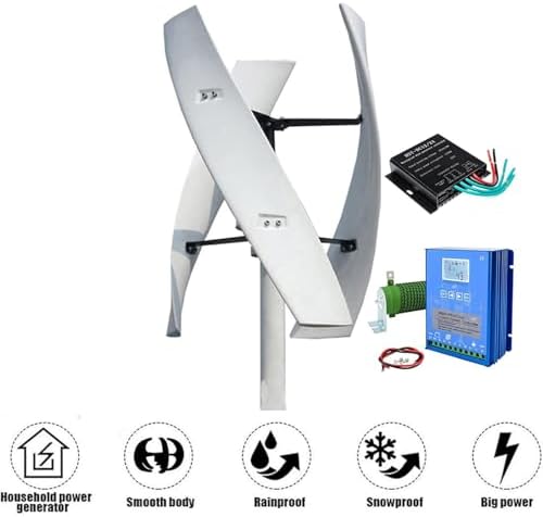 12V 24V 48V 96V Vertical Axis Wind Turbine, 3-Blade Windmill Generator for Education, DIY Projects & Decoration, Three-Phase Charger Model, A-2