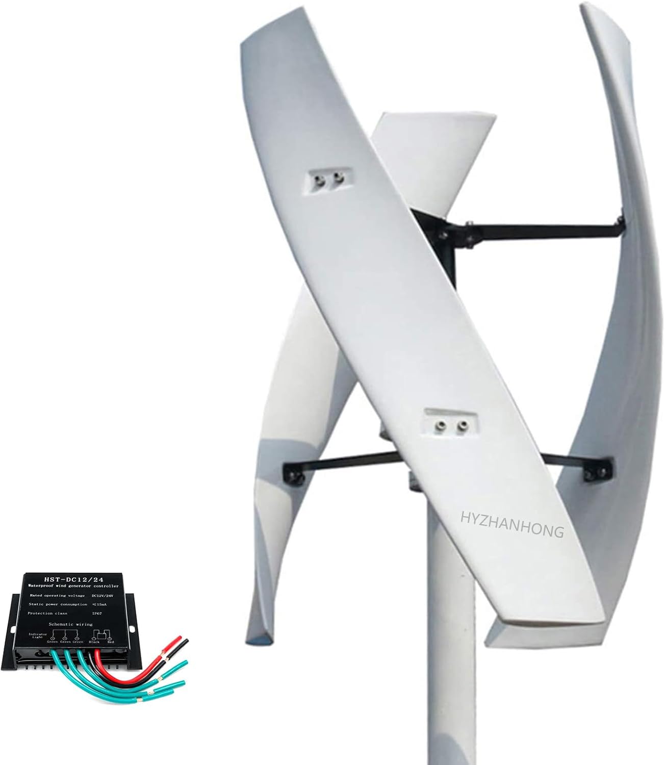 20000W No Noise Small Wind Turbine Generator for Home Use 220V-12V Auto Match Vertical Wind Turbine W/Controller Vertical Axis Windmill Energy