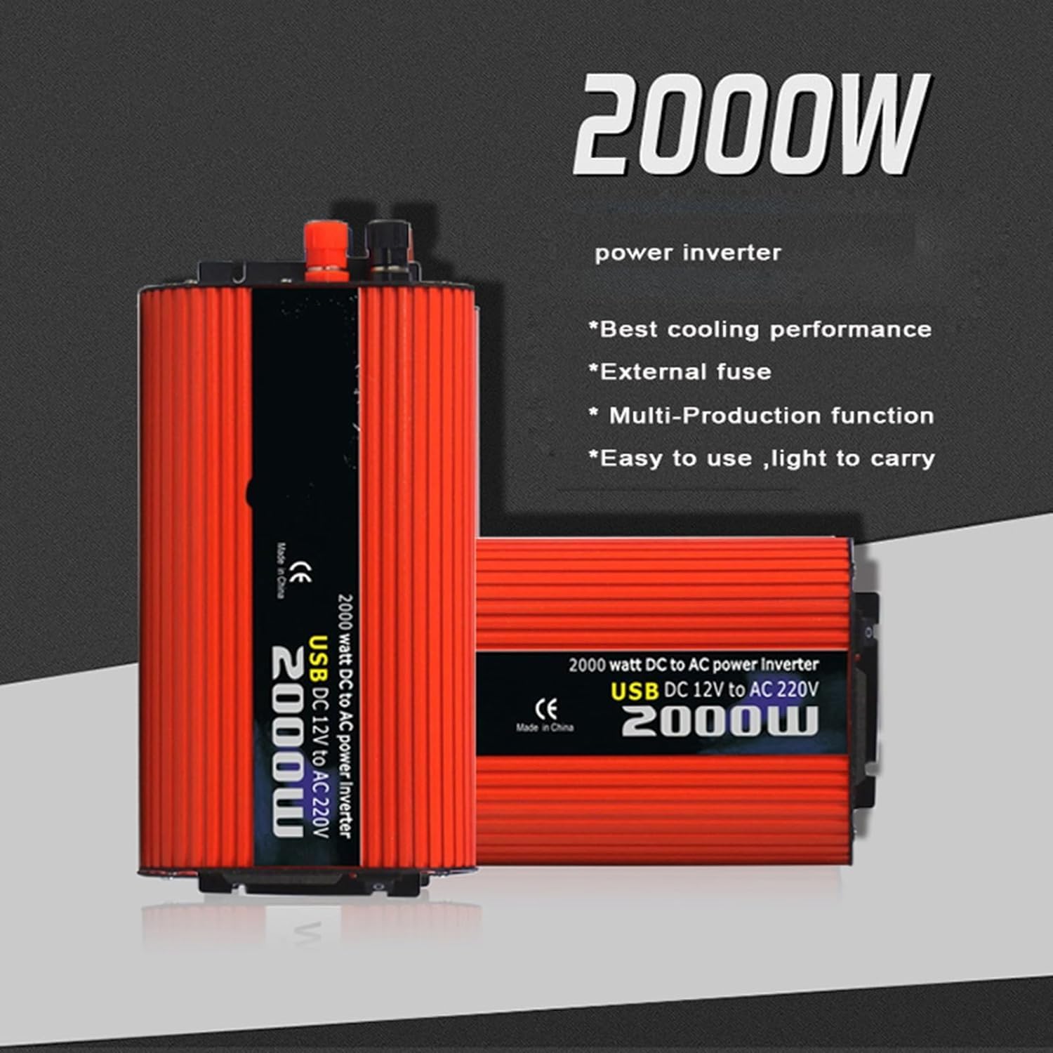 CHRISK 8000W Wind Solar Kit with Controller and Inverter: 2 * 100W Solar Panels + 8000W 12V/24V Wind Turbine Generator + 2000W Inverter