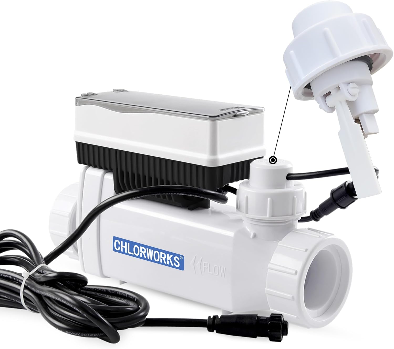 CHLORWORKS Salt Cell for Pool - Model No. CWPC, Fit for Pentair Intellichlor Moldel No. IC40, Salt Chlorine Generator Without Power Center, up to 40,000 Gallon Pool