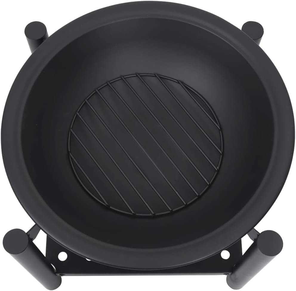 Outdoor Fire Pit Bowl Outdoor Wood Burning Grill, Fire Pit with Poker 21.3