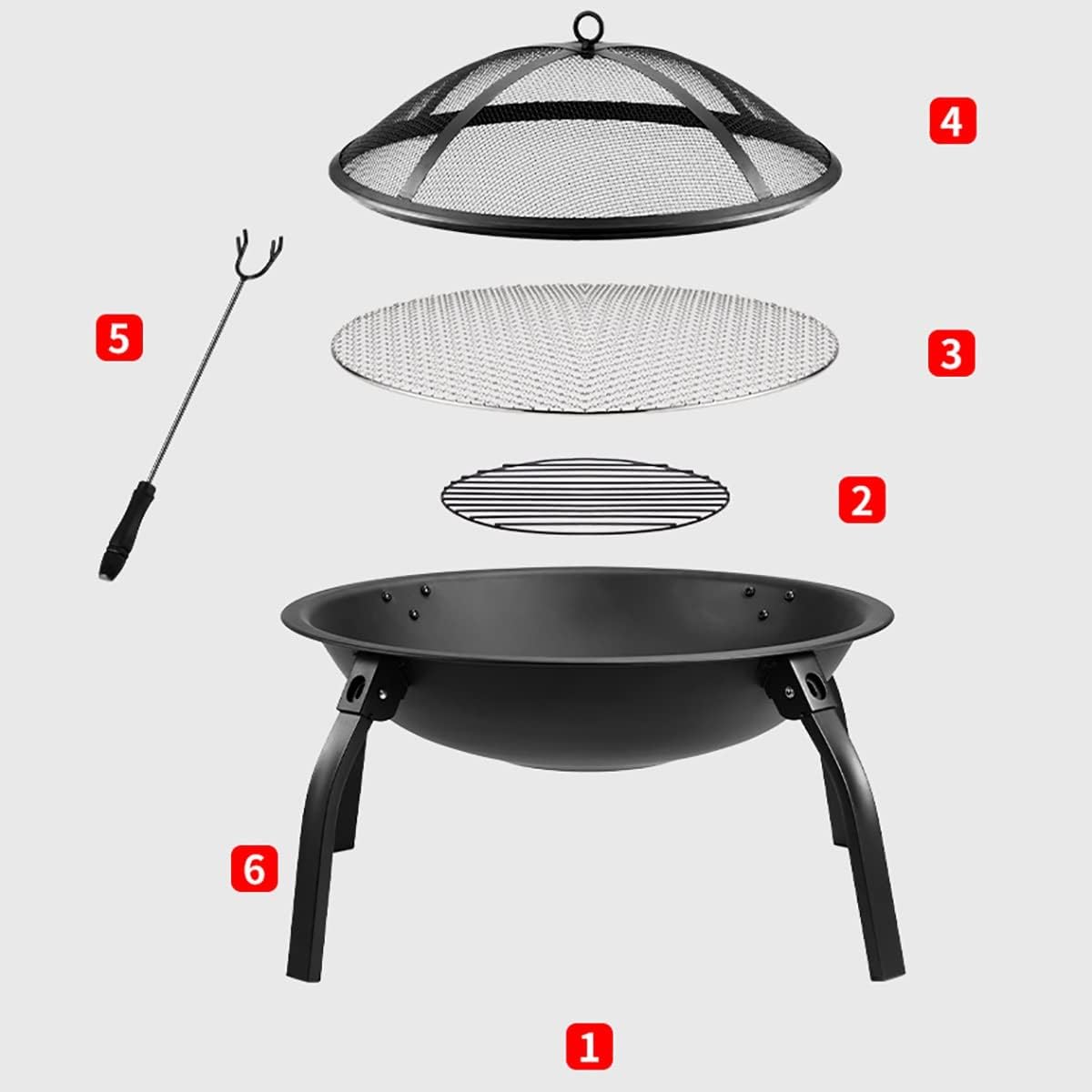 Foldable Home Fireplace Patio Villa Heating Stove Outdoor Charcoal Grill Indoor Grill fire Pit Grill， Portable Wood Burning Stovem,Camping Stove,Camping incinerator Frame