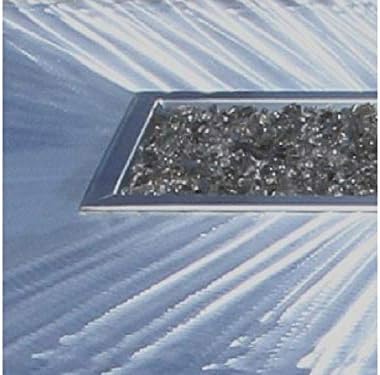 COOKE Costa Mesa Custom Rectangular Fire Pit Table (Brushed Aluminum Top, Beige Base - Natural Gas)