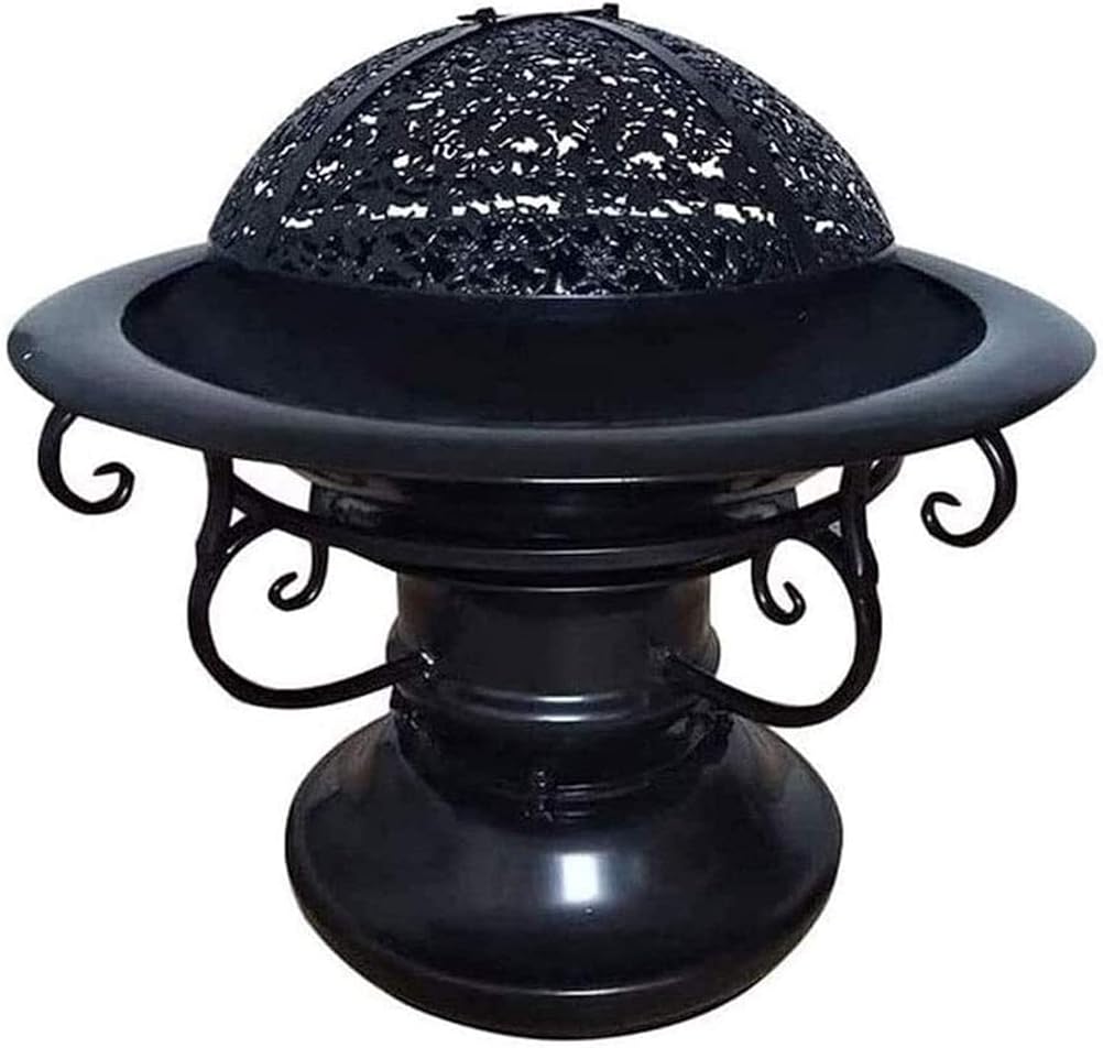 BBQ Grill Outdoor Fire Pits Outdoor Wood Burning Outdoor Fire Pits Metal Garden Fire Pit Basket Heater Log Wood Charcoal Burner Brazier Grill Stove for Backyard with Cover BBQ Cooking f