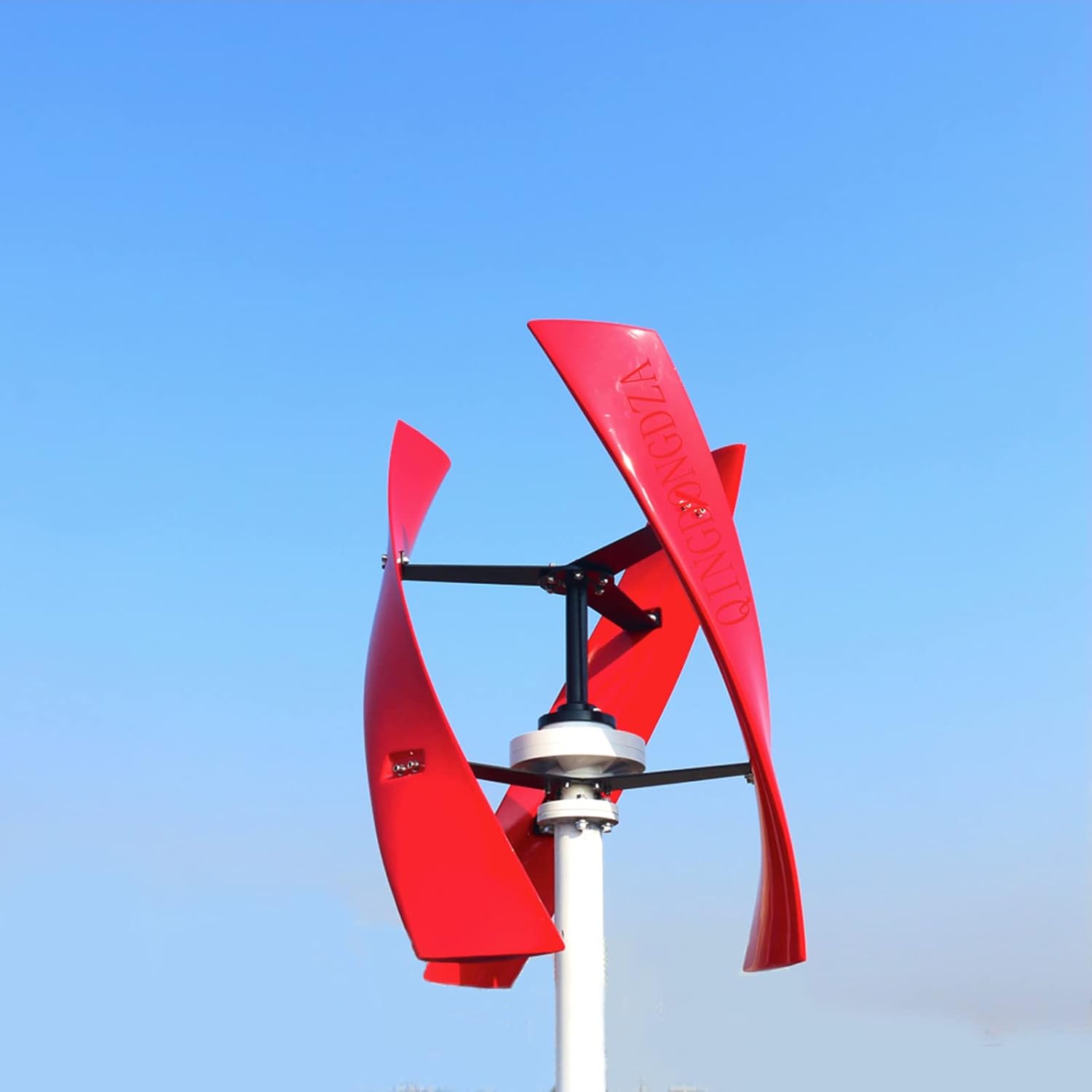 WANGYONGQI 10000W Vertical Axis Wind Turbine Generator with Charge Controller,12V/24V 48V High Efficiency 3 Blades Turbine Generator Kit for Home Farm Street Use (Red)