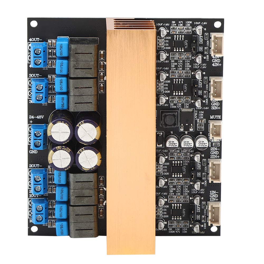 TP255 Digital Amplifier Board, AMP Module o Parts, 4 Channel High Power Class D Amplifier Board with Imported Chip, Clear Sound for Home Theater and o Systems