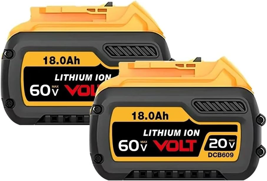 CAILAILE 18Ah 20V/60V Lithium Battery Compatible with DeWalt FLEXVOLT MAX DCB609/DCB606/DCB612 & DCD996/DCF885/DCS391 SeriesTools | High-Capacity 18000mAh Cordless Power Tool Battery(60V-20V 18Ah X2)