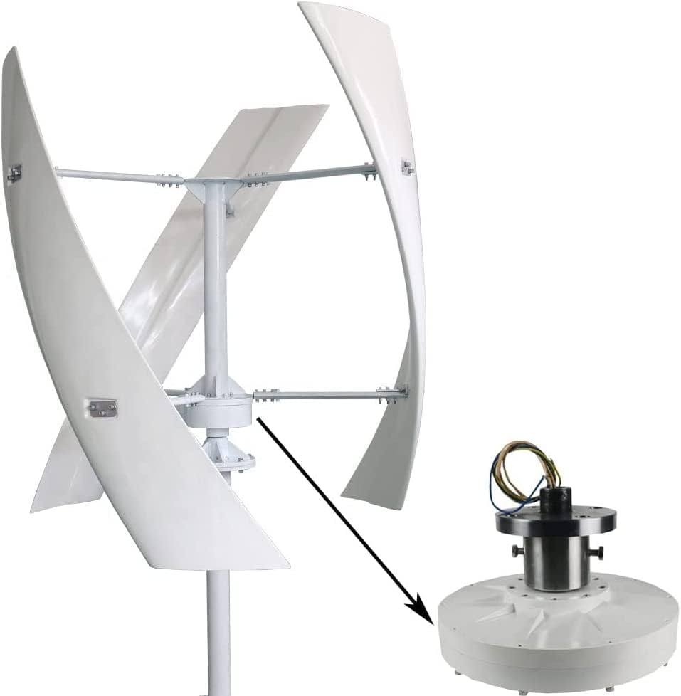 8000W Maglev Generator Wind Turbine Generator 3 Blades Vertical Axis 8KW Wind Turbine Kits with Charge Controller Off Grid System for Home Industrial